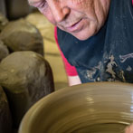 Gabriel Nichols in his workshop 2018